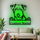Custom Dog Led Light Metal Wall Art Personalized Pet Parent Gift Living Room Decor for Dog Lovers 4