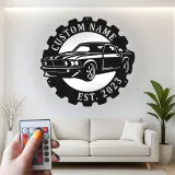 Cartel de metal LED de coche clásico personalizado regalo para entusiastas de coches decoración de garaje