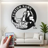 Personalisiertes LED-Metallschild für Judo Grappling – Martial Arts Geschenk für Enthusiasten, Dojo oder Gym