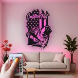 Cartel de metal LED personalizado para entusiastas de la soldadura, regalo para decoraciones de garaje o taller