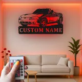 Insegna in metallo LED personalizzata per auto cabriolet, regalo per appassionati di auto, decorazione per garage o stanza degli uomini