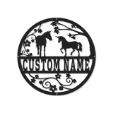 Custom Unicorn LED Sign | Personalized Metal Wall Art | Mythical Equestrian Decor | Nursery & Farmhouse Gift