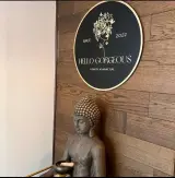Custom Round Business Sign | Acrylic & Metal Personalized Logo | Salon, Spa & Studio Wall Decor