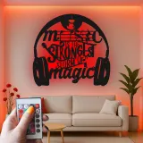 Cartel de metal LED con cita musical, regalo para amantes de la música, decoración para dormitorio o estudio