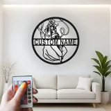 Panneau de Studio de Tatouage Personnalisé | Décoration Murale Métallique LED Personnalisée | Plaque de Nom d'Artiste de Tatouage | Panneau de Bienvenue pour Boutique
