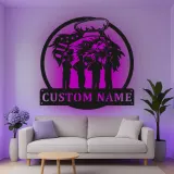 Décoration murale en métal personnalisée Chef Aigle avec rétroéclairage LED pour la cuisine