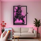 Custom Field Hockey Sign | Personalized LED Metal Wall Art | Athlete Name Decor for Girls Room | Sports Gift