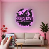 Personalisierte Holzwerkzeuge LED-beleuchtete Metall-Wandkunst Geschenk für Tischler Werkstatt-Dekoration