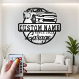 Custom LED Garage Sign | Personalized Metal Car Art | Man Cave Automotive Decor | Gift for Car Enthusiast