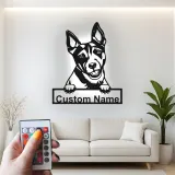 Personalisierte LED-beleuchtete Metall-Wandkunst mit Hundemotiv – Geschenk für Haustiereltern, Wohn- oder Eingangsbereich-Deko