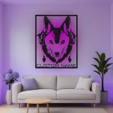 Custom German Shepherd with Headphones Led Light Metal Wall Art Personalized Gift for Dog Lovers Music Room Decor