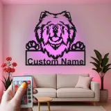 Décoration murale en métal personnalisée avec ours, lumière LED, cadeau pour les amoureux de la faune, décoration de chalet rustique 1