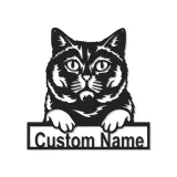 Personalisierte LED-Metall-Wandkunst mit Katze – Geschenk für Katzenliebhaber für Wohn- oder Schlafzimmer 1