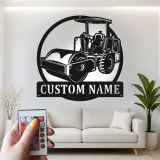 Panneau Métallique Routeur Personnalisé | Art Murale de Véhicule de Construction LED | Décoration de Machinerie Lourde | Cadeau pour Ouvrier de Construction
