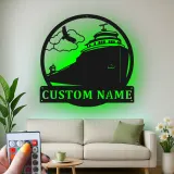 Custom Cruise Ship Metal Sign | LED Nautical Wall Art | Personalized Travel Gift | Home Bar Decor | Laser Cut Silhouette