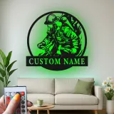 Insegna in Metallo LED Personalizzata per Vigili del Fuoco | Arte Murale Personalizzata per Vigile del Fuoco | Regalo per Dipartimento dei Pompieri e Primo Rispondente