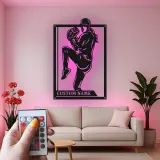 Custom Baseball Pitcher Led Light Metal Wall Art Personalized Gift for Sports Fans Game Room Decor