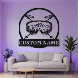 Personalized Ski Goggles Sign | Custom Metal Wall Art with LED | Ski Lodge & Cabin Decor | Gift for Skier
