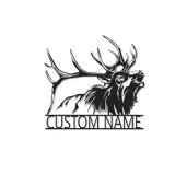 Cartel de metal LED de ciervo personalizado para amantes de la naturaleza, decoración rústica de cabaña