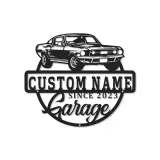 Insegna in metallo LED personalizzata per auto classiche regalo per appassionati di auto decorazione per garage 2