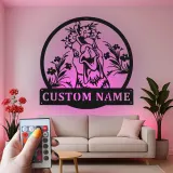 Insegna in metallo LED Pollo Personalizzata Regalo per Cucina o Decorazione da Fienile