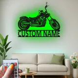 Cartel de metal LED personalizado para motocicletas, regalo para entusiastas de las motos, decoración para garaje o man cave