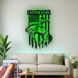 Cartel de metal LED personalizado de vaquero de rodeo decoración occidental regalo para él decoración rústica de cueva de hombre o bar