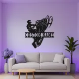 Custom Snowmobile Metal Sign | Personalized LED Wall Art for Man Cave | Extreme Winter Sports Rider Gift