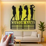 Custom Women's Golf Sign with LED | Personalized Metal Wall Art for Her | Golf Team Gift & Clubhouse Decor