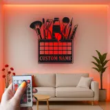 Personalisierte Makeup Artist LED-Schild | Individuelle Metall-Wandkunst für Salon-Dekoration | Beauty-Studio Namensschild | MUA Vanity Licht