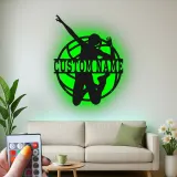 Custom Volleyball Player Led Light Metal Wall Art Personalized Sports Gift for Athletes Game Room Decor 1