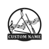 Panneau LED Personnalisé pour Musicien | Décoration Murale en Métal avec Nom Personnalisé | Cadeau Décor de Studio de Musique et de Salle