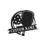 Personalized Pickleball LED Sign | Custom Name Metal Wall Art | Game Room Decor for Player | Sports Club Light