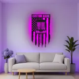 Cartel de metal LED personalizado para cesta de disc golf, regalo personalizado para disc golfers, decoración de sala de juegos