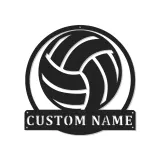Personalisierte Metall-Wandkunst mit Volleyball und LED-Beleuchtung – Geschenk für Volleyballspieler, Dekoration für Spielzimmer oder Sportbereich