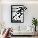 Custom Sprinter LED Sign | Personalized Track & Field Metal Wall Art | Athlete Gift for Coach | Gym Decor