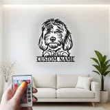 Cartel de metal LED personalizado para perros, regalo para amantes de los perros, decoración de salón o habitación de mascotas