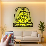Cartel de metal LED personalizado de Shih Tzu para regalo de amante de perros, decoración de mascotas en el salón 1