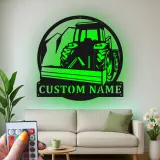 Cartel de metal LED de tractor personalizado Regalo para agricultores Decoración rústica para el hogar o granero