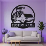 Panneau Métallique Routeur | Art de Construction LED Personnalisé | Décoration de Machinerie Lourde Personnalisée pour Bureau & Garage