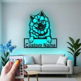 Cartel de metal LED personalizado de Pastor Alemán, regalo para amantes de los perros, decoración para la sala de estar