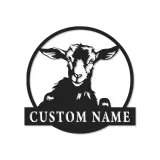 Personalisierte Ziegenschild mit LED | Individuelle Metall-Wandkunst | Modernes Bauernhaus & Ranch Dekor | Geschenk für Ziegenliebhaber