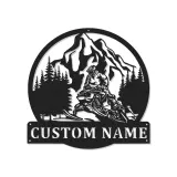 Custom Snowmobile Metal Sign | LED Backlit Wall Art | Personalized Rider Gift for Cabin & Garage Decor