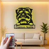 Cartel de metal LED personalizado de Shih Tzu, regalo para amantes de los perros, decoración para sala de estar
