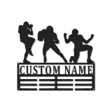 Custom Football Player Metal Sign | Personalized LED Wall Art for Boys Room | Athlete Name Decor for Sports Fan