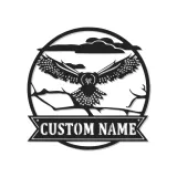 Custom Flying Owl LED Sign | Personalized Metal Wall Art | Wildlife Cabin Decor | Nature Lover Gift