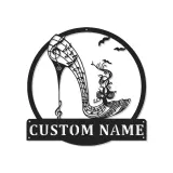 Custom High Heel LED Sign | Metal Music Note Wall Art | Personalized Decor for Salon or Boutique | Fashion Lover Gift
