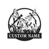 Insegna in metallo LED a forma di libellula personalizzata, regalo per amanti della natura, decorazione per camera da letto o giardino 4