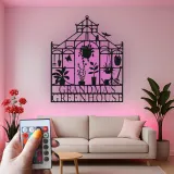 Panneau personnalisé pour serre avec LED | Décoration murale en métal sur mesure pour le jardin | Cadeau pour mamie jardinière | Déco murale