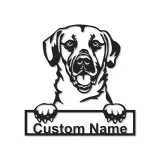 Personalisierte Labrador LED-Licht Metall-Wandkunst für Hundeliebhaber